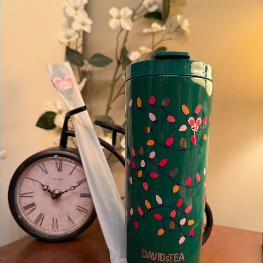 DAVIDsTEA Green Festive Lights Tumbler